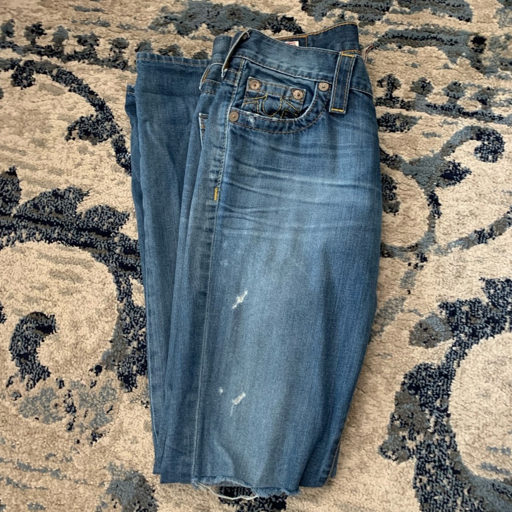 True Religion Brianna jeans size 24 mid rise straight leg.